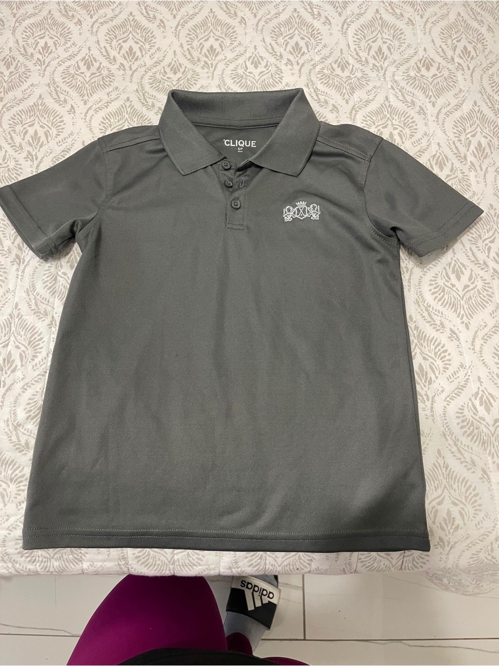 Kids' Gray Polo Shirt Brand Clique